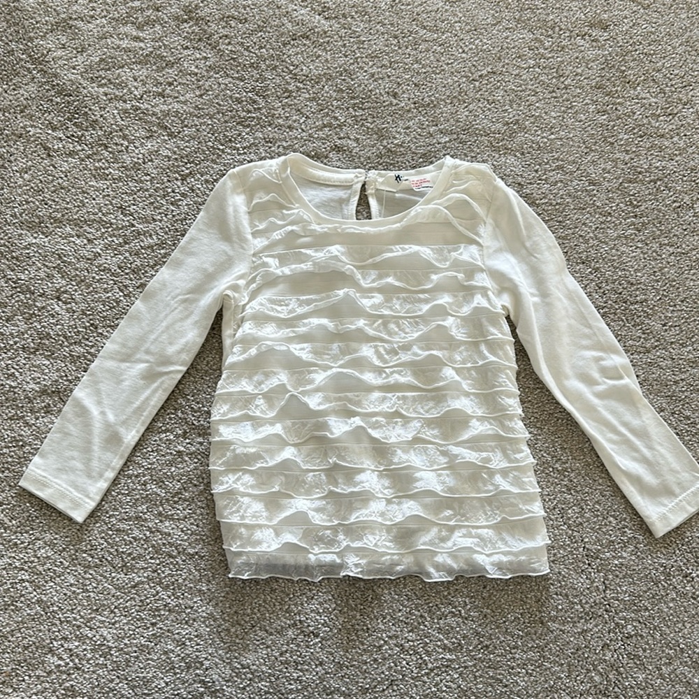 H&M kids 1.5-2 year white ruffle top